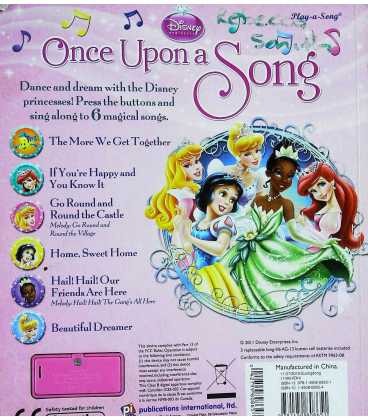 Once Upon a Song Back Cover