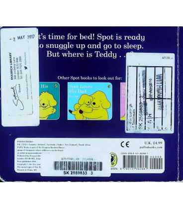 Spot Loves Bedtime Back Cover