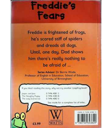 Freddie's Fears Back Cover