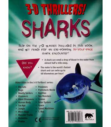 3-D Thrillers! Sharks Back Cover