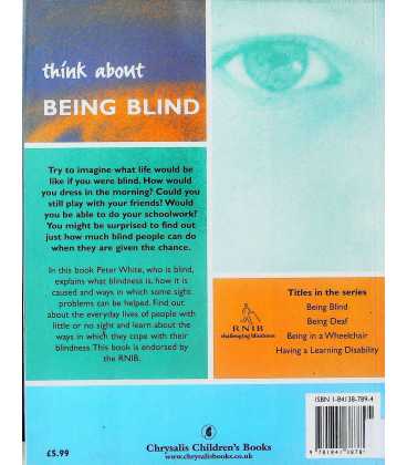 Being Blind (Think About...) Back Cover