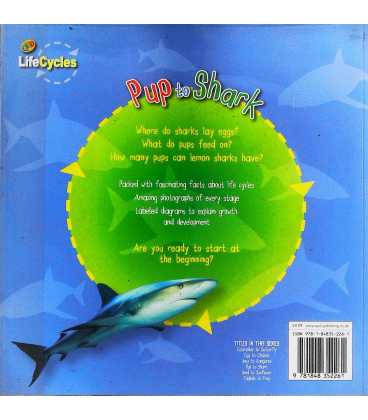 Pup to Shark (Lifecycles) Back Cover