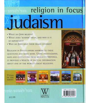 Judaism (Religion in Focus) Back Cover