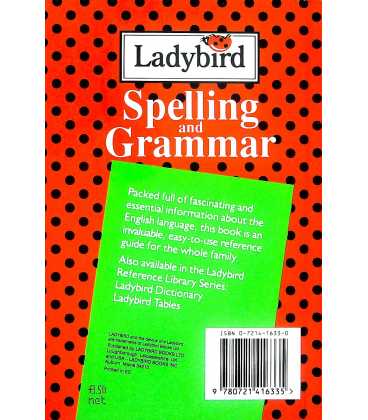 Spelling And Grammar Back Cover