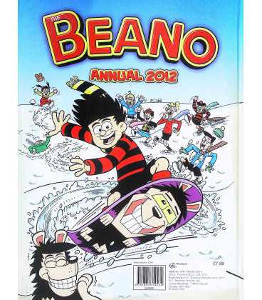 Beano Annual 2012 Back Cover