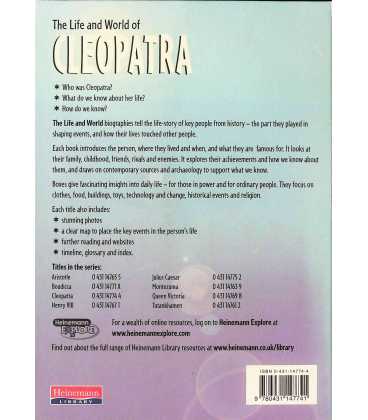 Cleopatra (The Life & World of...) Back Cover